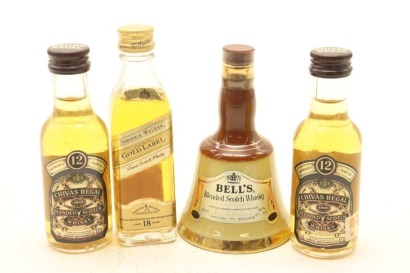 (1) Blended Scotch Whisky Miniature, 4 Bottles Sold as One Lot