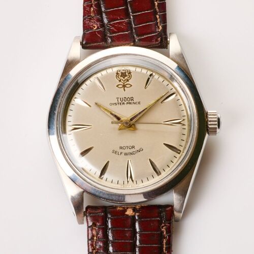 Stainless Steel, 34.5mm Tudor Oyster Prince Self-winding "Big Rose" ref 7964 Wristwatch, circa 1969