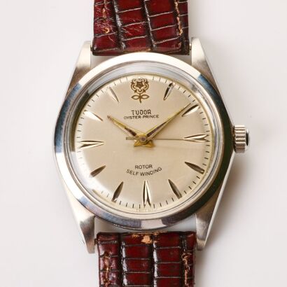 Stainless Steel, 34.5mm Tudor Oyster Prince Self-winding "Big Rose" ref 7964 Wristwatch, circa 1969