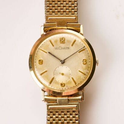 10ct Gold Filled, 33mm LeCoultre (American Jaeger LeCoultre) on Aftermarket Champion Band, circa 1950's