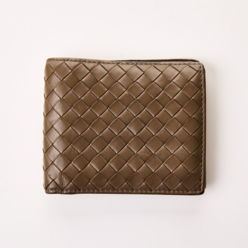 Bottega Veneta, Brown Intrecciato Wallet