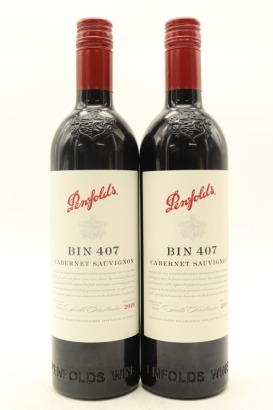 (2) 2019 Penfolds Bin 407 Cabernet Sauvignon, South Australia [JR17.5] [WS93]