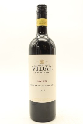 (1) 2018 Vidal Estate Joseph Soler Cabernet Sauvignon, Gimblett Gravels