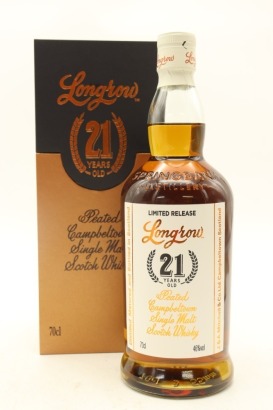 (1) Longrow 21 Year Old Peated Single Sherry Cask Single Malt Scotch Whisky, Campbeltown, 46% ABV (GB)