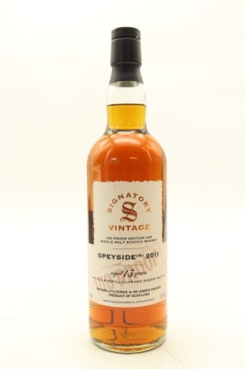 (1) 'Speyside M' 2011 Signatory Vintage 100 Proof Edition 13 Year Old Single Malt Scotch Whisky, 57.1% ABV