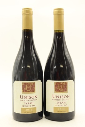 (2) 2013 Unison Vineyard Syrah, Gimblett Gravels