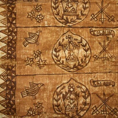 A Siapo with Royal Imagery, Samoa
