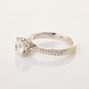 18ct White Gold, .90ct /.47ct Diamond Ring, GIA Certified - 2