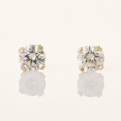 14ct White Gold, .40ct Diamond Stud Earrings