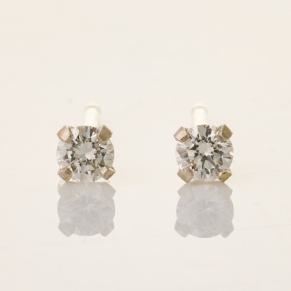 14ct White Gold, .12ct Diamond Stud Earrings