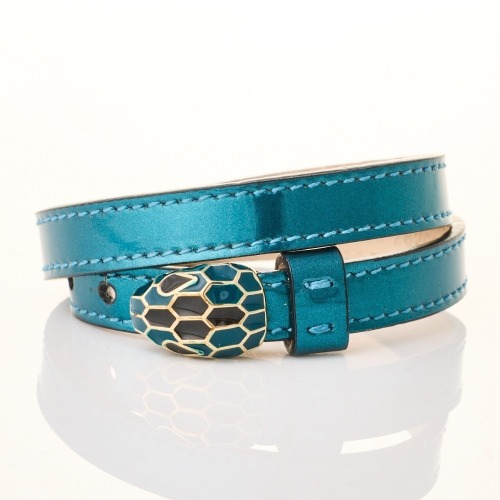 Bvlgari, Serpenti Forever Leather Enamel Bracelet with Box