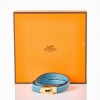 Herm&egrave;s, Kelly Double Tour Blue Wrap Bracelet with Box - 2