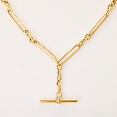 9ct Yellow Gold, 51cm Fob Chain Necklace
