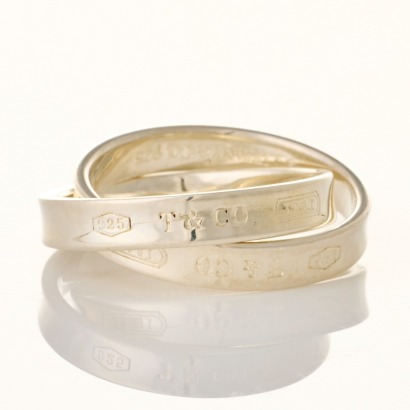 Tiffany & Co., 1837 Sterling Silver Interlocking Circles Ring with Box