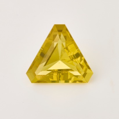 Loose, 9.33ct, Triangular Cut Lemon Quartz