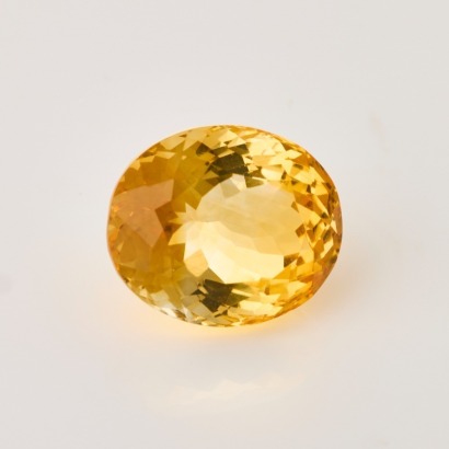 Loose, 14.50ct Oval Mixed Cut Citrine