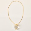 Donald Pollard Steuben, 18ct Yellow Gold, Strawberry Crystal Pendant / 14ct Yellow Gold Chain - 2