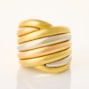 18ct Yellow / White / Rose Gold, Wide Dress Ring