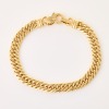 9ct Yellow Gold, 19.5cm, Tight Curb Link 'Cobra Style' Bracelet with Fancy Parrot Clasp