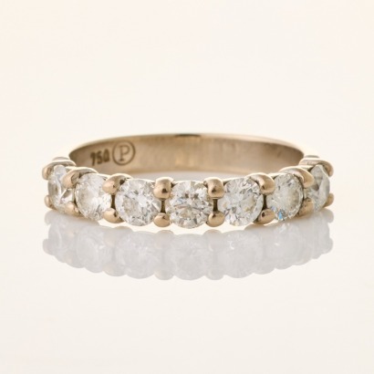 Partridge Jewellers, 18ct White Gold, .94ct Seven Stone Diamond RIng