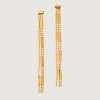 9ct Yellow Gold, Modern, 7cm Bar / Bead Long Strand Earrings - Near new
