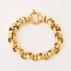 9ct Yellow Gold, 21cm Belcher Bracelet with Bolt Ring Clasp