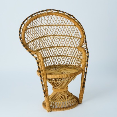 A Cane Peacock Plant Stand