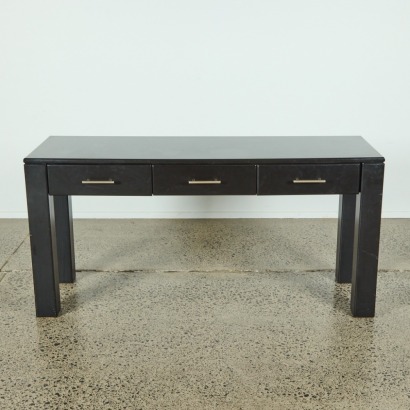 A Three Drawer Minimal Black Hallway Table