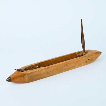 A Large Vintage Industrial Weaving Shuttle