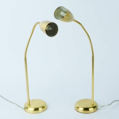 A Pair of Brass Lamps by Habitat, UK