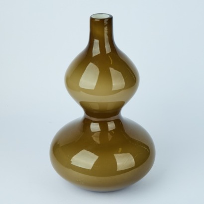 A Hand Blown Glass Abstract Vase