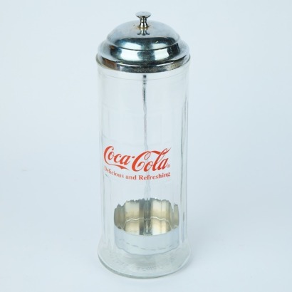 A Vintage Coca Cola Straw Dispenser