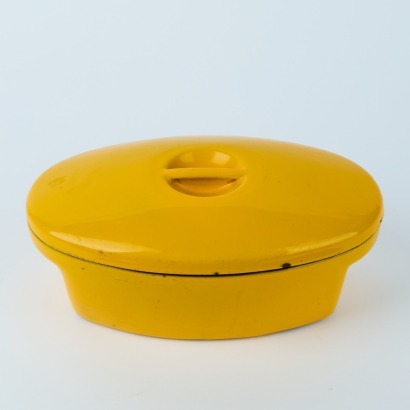 A Yellow Enamel Casserole