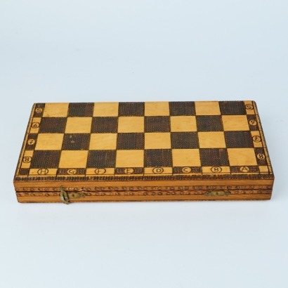 A Wooden Polish Chess Set, c. 1981