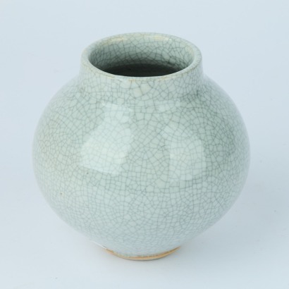 A Barry Hockenhull Crackle Glaze Vase
