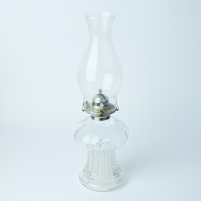 A Vintage Glass Oil Lamp, Austria