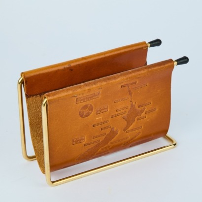 A Vintage New Zealand Leather Letter Holder