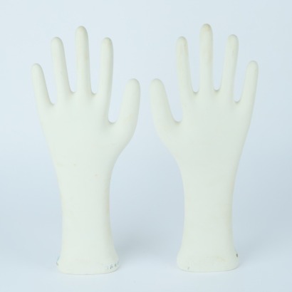 A Pair of Porcelain Glove Moulds