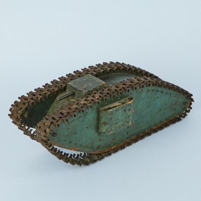 A WWI Trench Art Model of a Tank