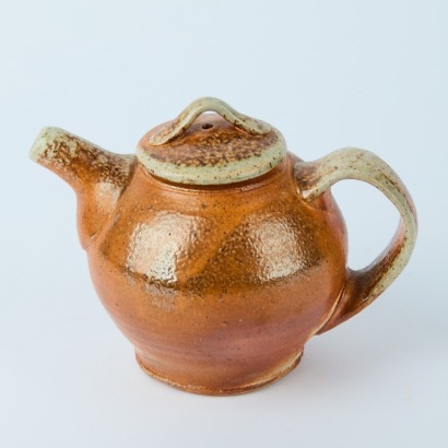 A Duncan Shearer Shino Glaze Teapot