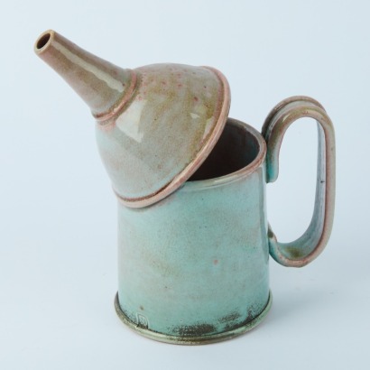 A Suzy Dunser Ceramic Oil Can Jug