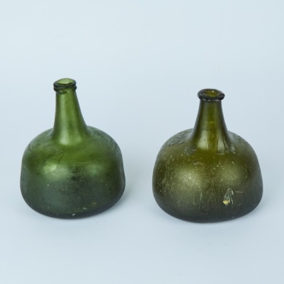 A Pair of Dutch Onion Bottles, c. early 17th-Century
