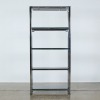 A Chrome and Glass Shelving Unit