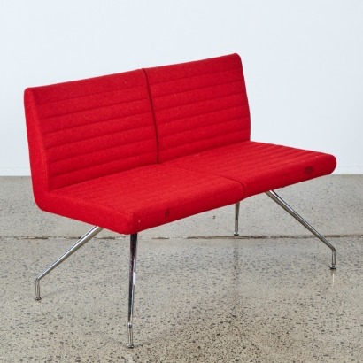 A Wool-Upholstered Bench Seat