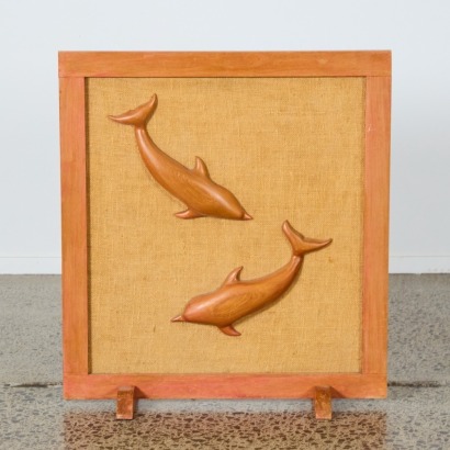 A Vintage Dolphin Firescreen