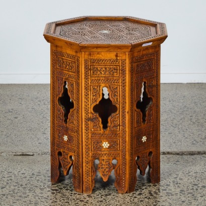 An Antique Syrian Parquetry Side Table