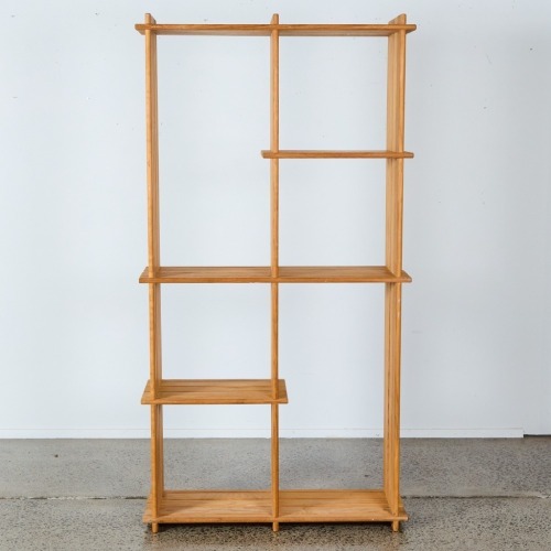 An Asymmetrical Pine Bookshelf