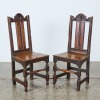 A Pair of English Oak Dining Chairs, c. 17th-Century