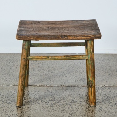 A Primitive Oak Topped Table