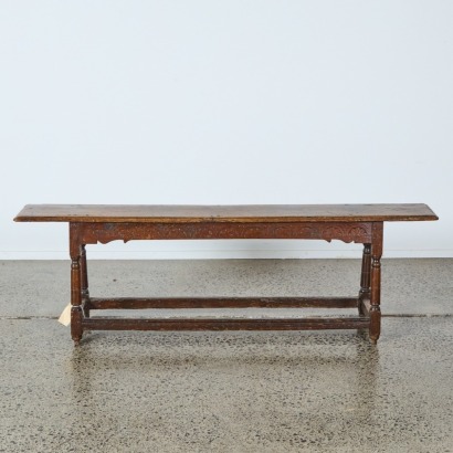 A Joined Oak Bench, c. 17th-Century